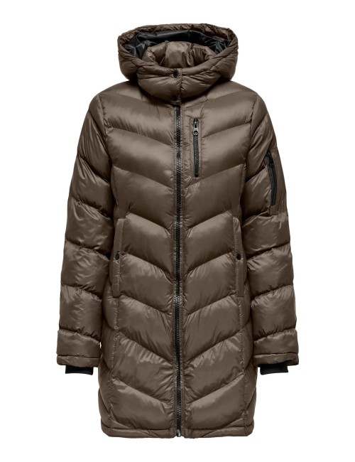 Abrigo Acolchado ligero Tahia Only Marrón