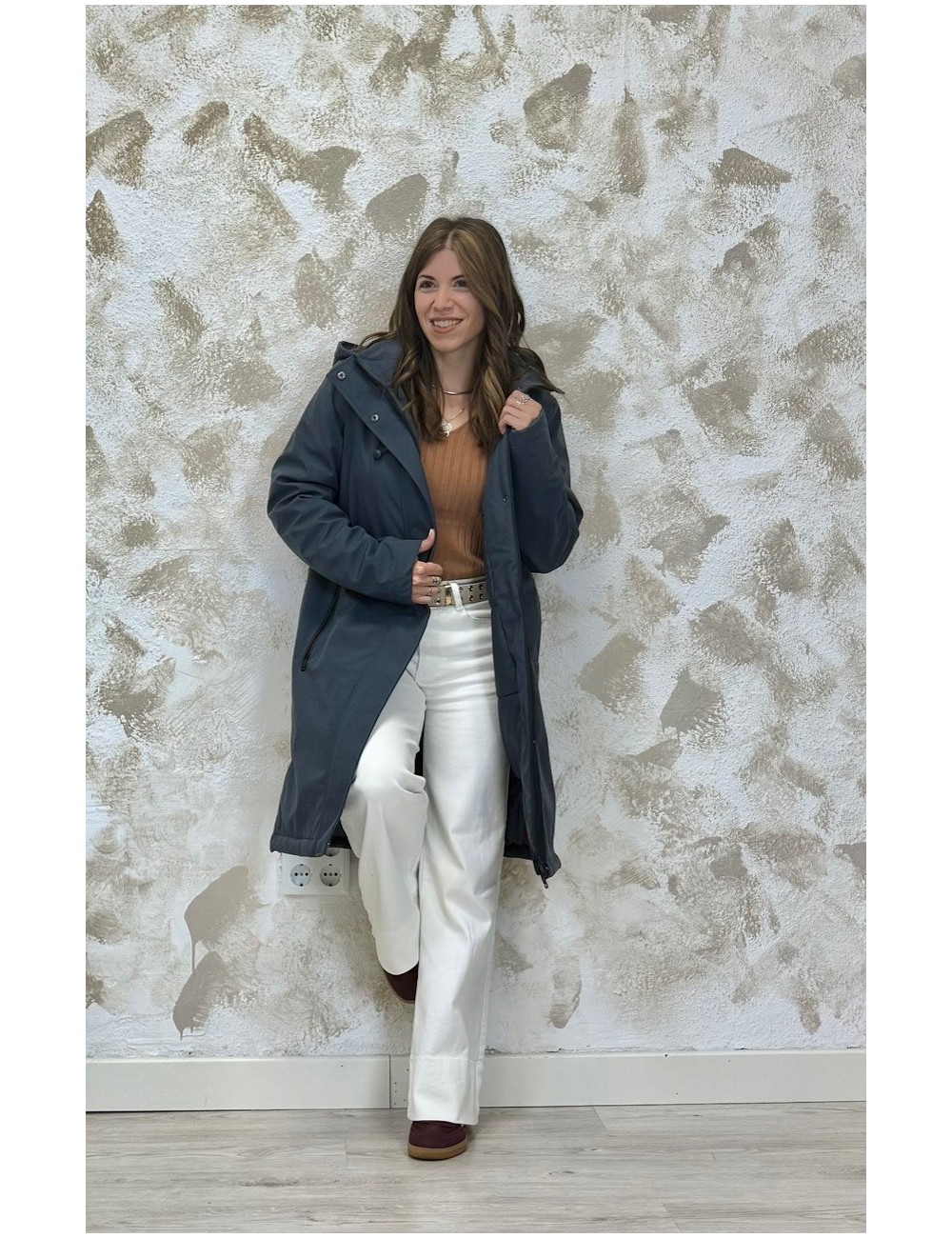 Abrigo Kara Only Azul Oxford