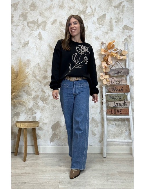 Sudadera Elissana Only Negro