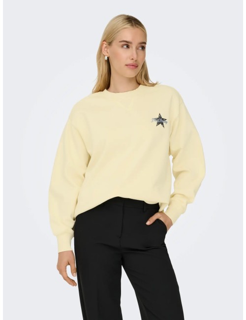 Sudadera Lucinda Amarillo Only