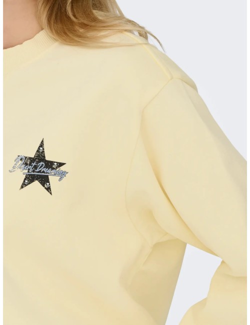 Sudadera Lucinda Amarillo Only