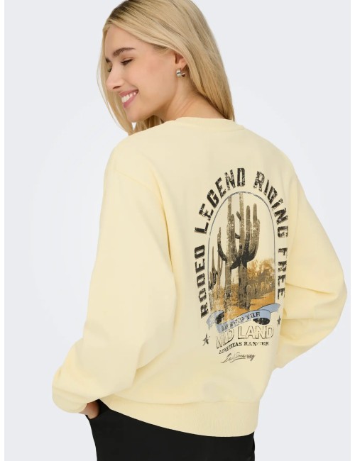 Sudadera Lucinda Amarillo Only