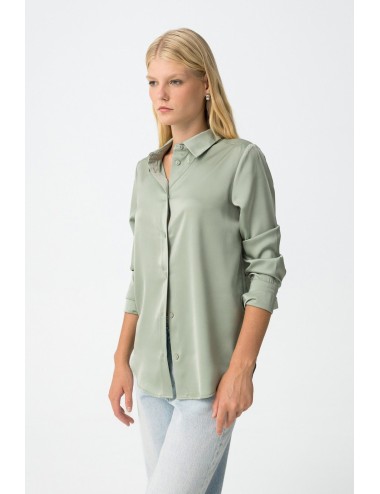 Camisa Satin menta Tiffosi
