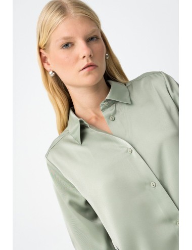 Camisa Satin menta Tiffosi