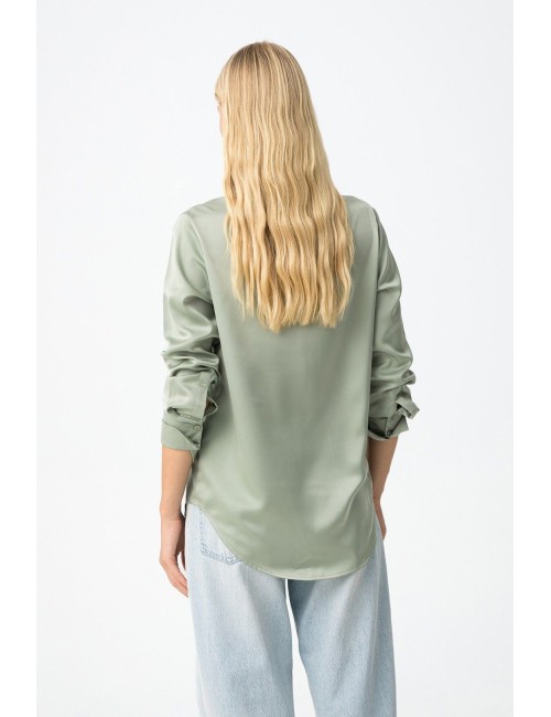 Camisa Satin menta Tiffosi